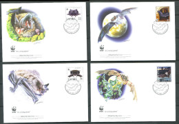 LETTONIE 2008 - 4 Env WWF 1er Jour - Chauve Souris - (Y 701/04) - FDC