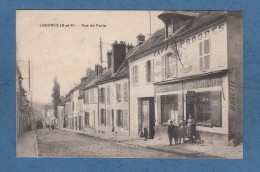 CPA - LOUVRES - Rue De Paris - Café Du Progrés - Epicerie Vins Restaurant - Louvres