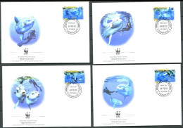 PENRHYN 2003 - 4 Env WWF 1er Jour - Le Mole Poisson Lune  - (Y 448/51) - FDC