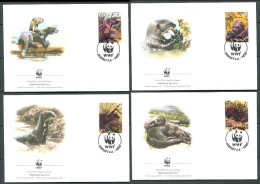 PEROU 2004 - 4 Env WWF 1er Jour - Loutre Géante - (Y 1441/44) - FDC