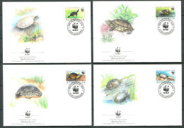 SLOVENIE 1996 - 4 Env WWF 1er Jour - Tortue - (Y 122/25) - FDC