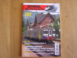 LE JOURNAL DU CHEMIN DE FER  N° 182 SNCB NMBS Chemins Fer Train Charleroi Aéroport Tram SNCV Vicinaux Signalisation - Bahnwesen & Tramways