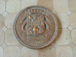 Plaque Souvenir "GENDARMERIE MARITIME" Bronze. - Policia