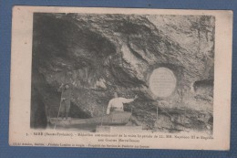 64 PYRENEES ATLANTIQUES - CP ANIMEE SARE - MEDAILLON COMMEMORATIF VISITE IMPERIALE NAPOLEON III GROTTES MERVEILLEUSES - Sare