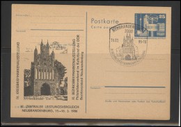 GERMANY DEUTSCHLAND DDR Stamped Stationery Special Cancellation D-DDR ST STAT 024 Neubrandenburg Philatelic Exhibition - Sonstige & Ohne Zuordnung