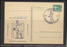 GERMANY DEUTSCHLAND DDR Stamped Stationery Special Cancellation D-DDR ST STAT 025 Sculpture Dresden - Andere & Zonder Classificatie