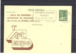 0,80F BEQUET ( 1 PHO) Exposition Peinture De RIORGES - 10/18 Février 1979 - - Cartes Postales Repiquages (avant 1995)