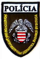 Police Slovaque - Slovakia, écussons Tissu-Patches, Unité Motorisée Mode Veille, Ville Banská Bystrica, SWAT - RIOT Unit - Policia