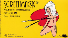 QSL COLLECTOR CARD SCREENMACK ARTIST # 0 " SCREENMACK " HEVERLEE  - BELGIUM - Autres & Non Classés