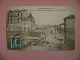 CP  ABLON  N°7 ASPECT DU PARC DE LA FAISANDERIE LA JOURNEE DU 28 AVENUE CAROLINE THERESE -CRUE DE JANVIER 1910 - Ablon Sur Seine