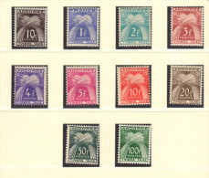 ANDORRE N° Taxes 32 à 41 ** - Unused Stamps