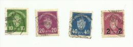 Norvège Service N°2, 4, 6, 8 Côte 2.60 Euros - Dienstzegels