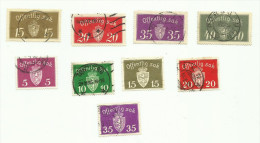 Norvège Service N°13, 14, 17, 18, 22, 24, 25, 26, 29 Côte 7.30 Euros - Dienstzegels