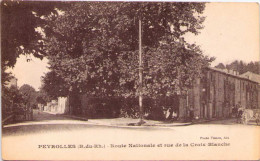 PEYROLLES - Route Nationale Et Rue De La Croix-Blanche - Peyrolles