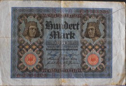 ALLEMAGNE - Reischbankenote - 1 BILLET De BANQUE De 100 Mark - Berlin Le ??. Nov.1920 - N°G-2704205 - 100 Mark