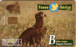 ESPAGNE SPAIN FAUNA IBERICA BUITRE NEGRO  1000 PTAS UT Y + 8 N° - Águilas & Aves De Presa