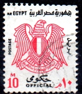 EGYPT 1972 Official Eagle -  10m. - Red & Black  FU - Servizio