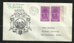 UNITED STATES STATI USA 2 JUL 1939 AIR MAIL AM 1001 EXPERIMENTAL PICK-UP WEST CHESTER PENNSYLVANIA FIRST FLIGHT FDC - 1851-1940