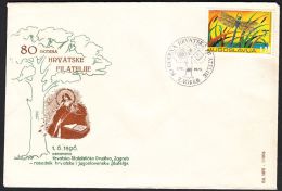 Yugoslavia 1976, Illustrated Cover "80 Years Of Croatian Philately", W./ Special Postmark "Zagreb", Ref.bbzg - Lettres & Documents