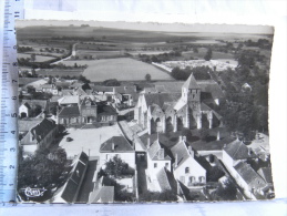 CPSM (89) Yonne - CHAMPIGNY Sur YONNE - Vue Aérienne Sur L'Eglise Et La Mairie De Courlon - Champigny