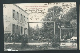 Halanzy. La Maison Frontère.  Très Animée.   Voyagée En 1905. Scan Recto / Verso. - Aubange
