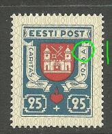 Estland Estonia 1936 Caritas Michel 111 Abart Variety Plate Error E: 2 * - Estonia
