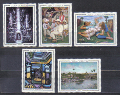 Cuba Mi 1272-1276 Paintings From Habana Museum  1967 MNH - Neufs