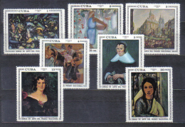 Cuba Mi 1619-1625 Paintings From Habana Museum  1970 MNH - Ongebruikt