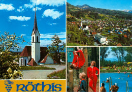 AK Vorarlberg 6832 Röthis Rheintal Freibad Kirche Österreich AUSTRIA Feldkirch Ansichtskarte Picture Postcard Autriche - Feldkirch