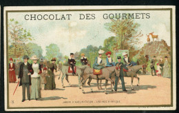 Chocolat Des Gourmets, Chromo Lith. J. Minot VM3-55, Jardin D'acclimatation, Les ânes D'Afrique - Other & Unclassified