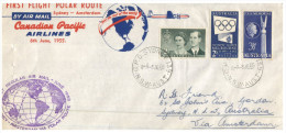 (452) Australia To Australia - Via Amsterdam Netherlands - Canadian Pacific Airlines - 1955 - Premiers Vols