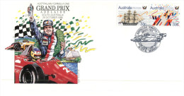 (452) Australia Adelaide Grand Prix FDC Cover - 1986 - 4 Covers - Premiers Vols