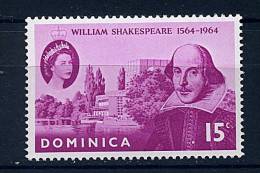 Dominique ** N° 179 - 4e Cent. De La Naissance De W. Shakespeare - Dominique (1978-...)