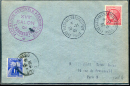 FRANCE - N° 676 / LETTRE XVIIe. SALON DE L´AÉRONAUTIQUE DE PARIS LE 30/11/1946, POUR PARIS - TB - 1927-1959 Cartas & Documentos