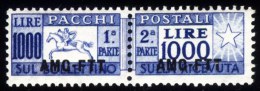 ITALIA - TRIESTE - A.M.G.  F.T.T.  OVP.-  PACCHI POSTALI IN CONCESSIONE - Dent. PETTINE - **MNH - 1954 - Postal And Consigned Parcels