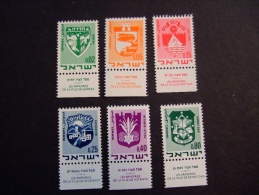 ISRAEL 1969  TOWN EMBLEMS  SERIE I  MNH **  (021509-nvt) - Aéreo