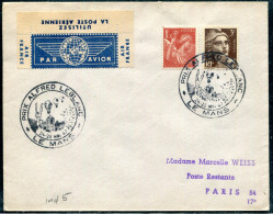 FRANCE - N° 652 + 715 / LETTRE AVION DU MANS LES 24 & 25/5/1947, POUR PARIS, PRIX ALFRED LEBLANC - TB - Primi Voli