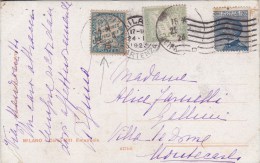 MONACO / ITALIE - 1923 - CARTE De MILANO Pour MONTE CARLO Avec TAXE MONEGASQUE - Postmarks