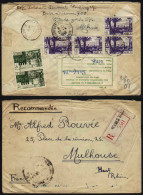 MAROC - MEKNES / 1948 LETTRE RECOMMANDEE POUR MULHOUSE / DOUANE  (ref 397) - Covers & Documents