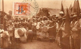 Postcard (Ethnics) - Guinea Continental - Una Fiesta Indigena En Un Poblado Bugeba - Non Classés
