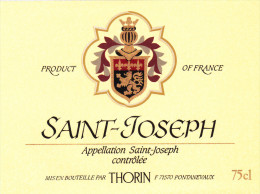 Etiquette Vin - SAINT-JOSEPH  - THORIN - 71 - PONTANEVAUX - Côtes Du Rhône