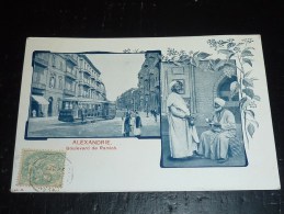 ALEXANDRIE - BOULEVARD DE RAMLEH - TRAMWAY, SERVEUR DE THE - AFRIQUE EGYPTE (H) - Alejandría