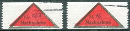 DDR Nachnahme-Zettel 2x Gebraucht - Labels For Registered Mail