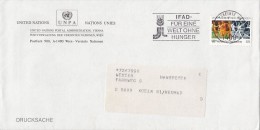 SOCCER STAMP ON COVER, 1987, UN- VIENNA - Briefe U. Dokumente