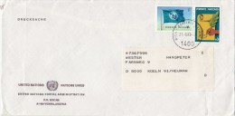 STAMPS ON COVER, NICE FRANKING, 1983, UN- VIENNA - Brieven En Documenten