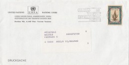 STAMPS ON COVER, NICE FRANKING, 1988, UN- VIENNA - Lettres & Documents