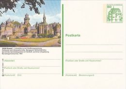 KASSEL CASTLE, CAR, PC STATIONERY, ENTIER POSTAL, 1981, GERMANY - Illustrated Postcards - Used