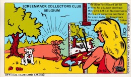 QSL COLLECTOR CARD SCREENMACK CLUBCARD SMCC # 0 " SCREENMACK COLLECTORS CLUB " HEVERLEE - BELGIUM - Autres & Non Classés