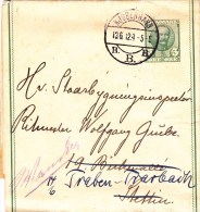 DANMARK - 1912 - BANDE-JOURNAL ENTIER De COPENHAGUE Pour STETTIN (ALLEMAGNE) - Ganzsachen