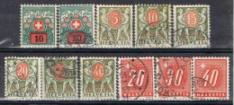 Lote 11 Sellos TAXE, Tasa De Suisse, Suiza º - Taxe